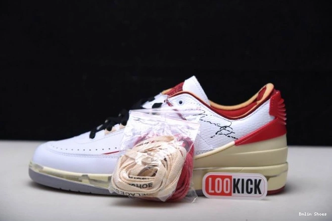 Bmlin Low Jordan Red Retro 2 SP DJ4375-106 Off-White White 0728